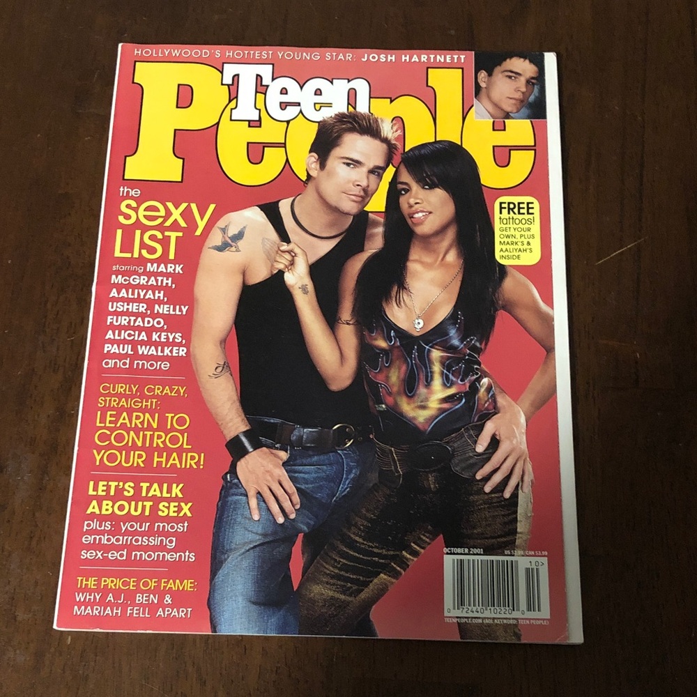 Teen People Magazine Featuring Singer Aaliyah on Cover